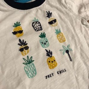 Gymboree 3-6 month shirt & shorts “Just Chill” 🍍